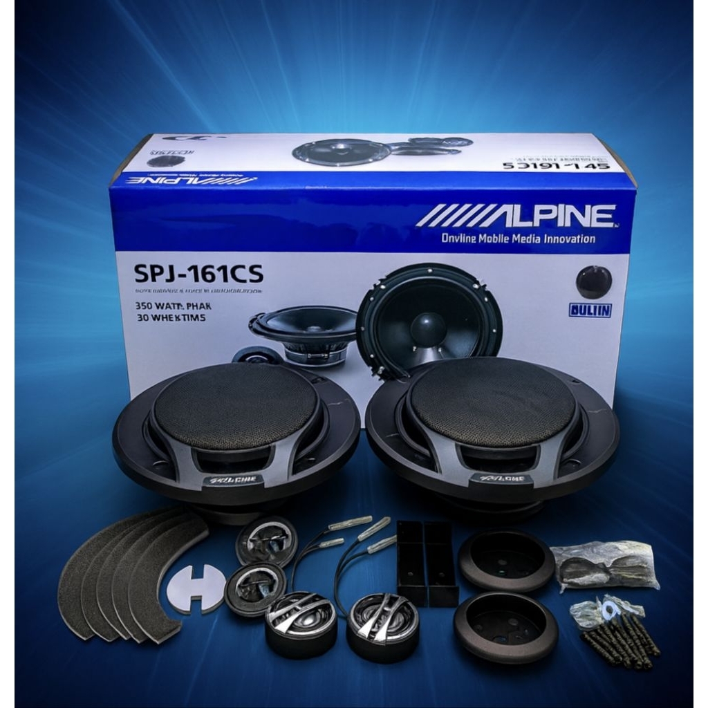 ลำโพงแยกชิ้น alpine รุ่น spl -161 cs ลำโพงเสียงใสมีมิติแบรนด์ japan