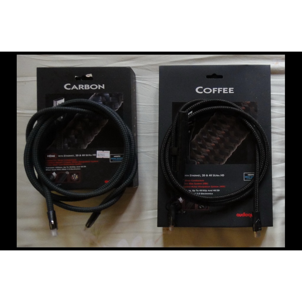 ขาย สายสัญญาณ Audioquest HDMI CARBON Ver 2.0 (2 M.) ครบกล่อง, COFFEE Ver 2.0 (1.5 M.) ครบกล่อง (มือส
