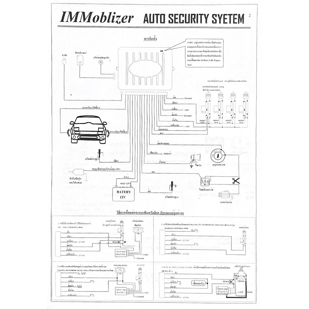Immobilizers รีโมทกันขโมย K4397-b สำหรับรถยนต์ทุกยี่ห้อ อุปกรณ์ในการติดตั้งครบชุด (คู่มือในการติดตั้งภาษาไทย) - รูปที่ 6