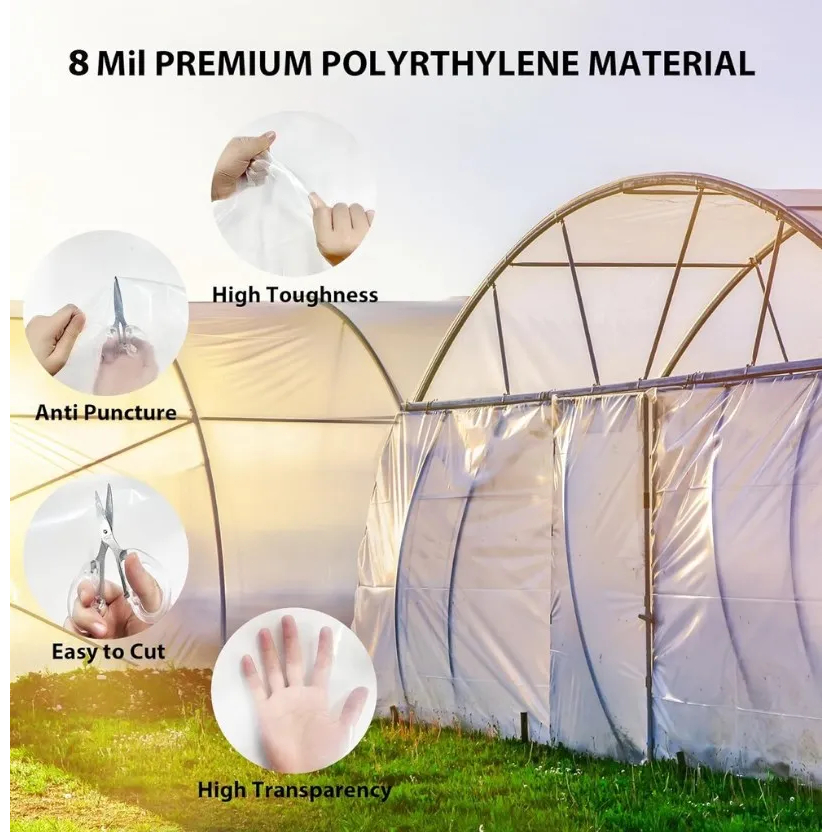 Field selection พลาสติกคลุมโรงเรือน พลาสติกใส คลุมหลังคากันสาด ฟิล์มPE พลาสติกคลุม หน้ากว้าง 3-6 เมตร หนา 120 ไมครอน - รูปที่ 2