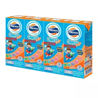 ( X2 ลัง)โฟร์โมสต์ โอเมก้า 369 รสจืด นมกล่องยูเอชที FOREMOST OMEGA369 ขนาด 180มล. ยกลัง 2ลัง รวม 72กล่อ