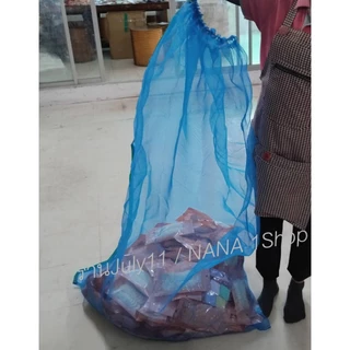 ถุงตาข่ายห่อผลไม้ ใส่ขวด(มีเชือกรูดปากถุงในตัว)