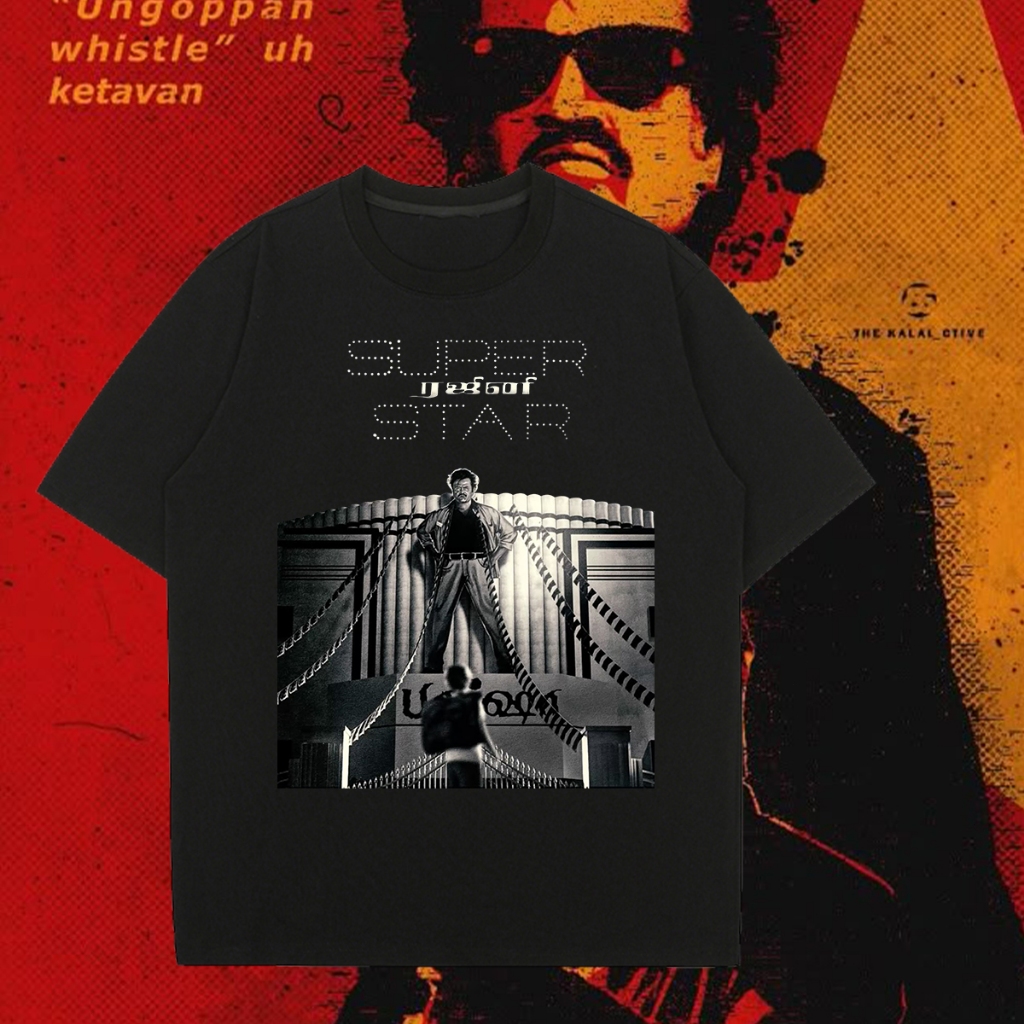 SUPERSTAR RAJINI T-shirt ระบายอากาศได้ สันทนาการ ท็อปส์ แขนสั้น A T-shirt suitable for daily wear