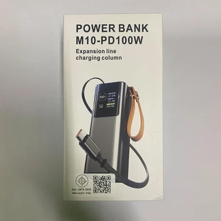 Power Bank 100W แบตสำรอง ชาร์จเร็วด้วยความจุขนาดใหญ่ สำหรับ Macbook/iPhone16 ถือขึ้นเครื่องได้