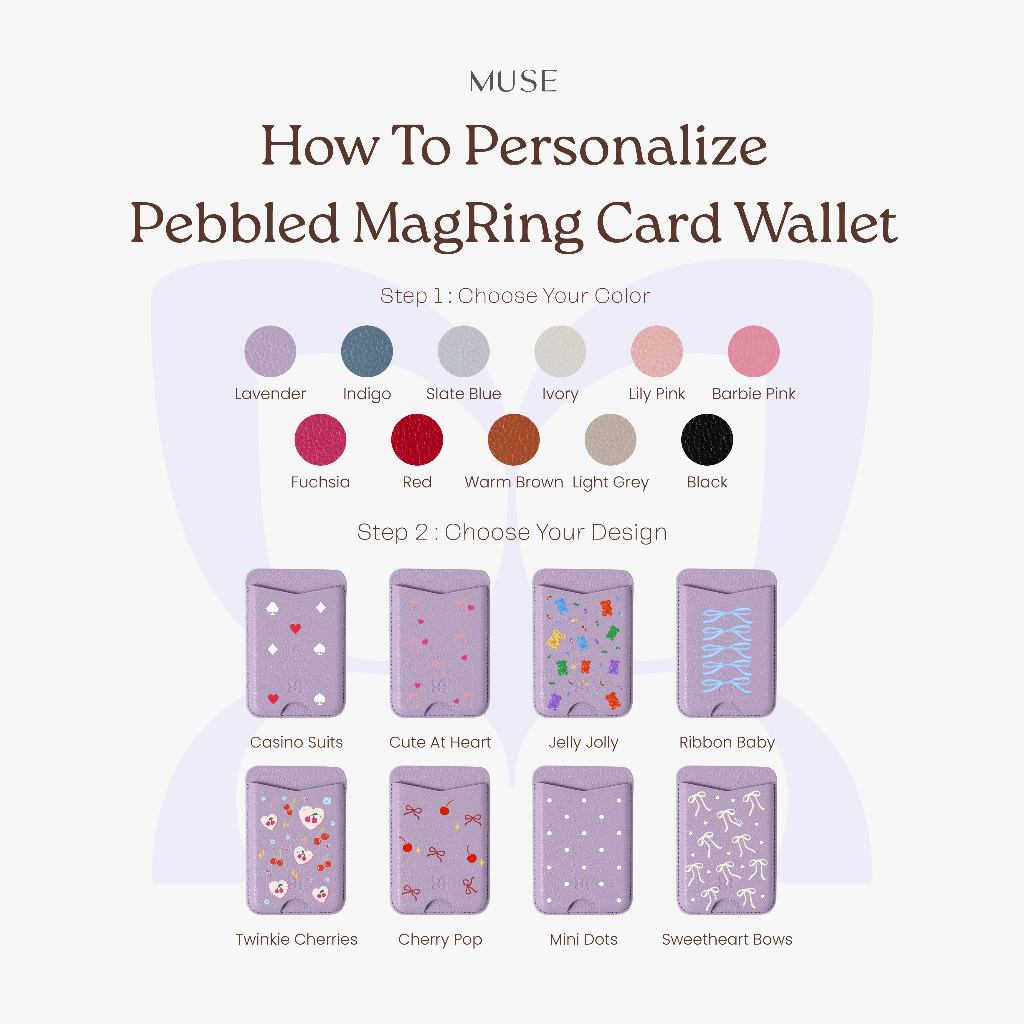MUSE - Personalized Pebbled MagRing Card Wallet