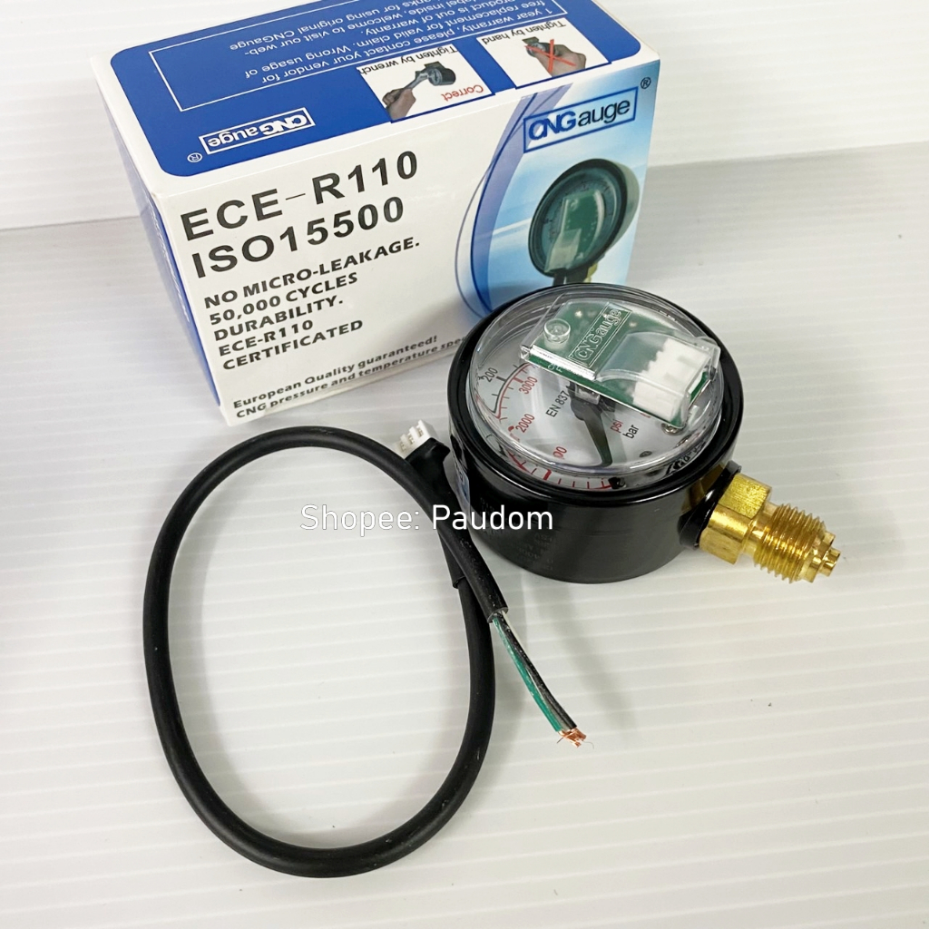 เกจ์วัดแรงดัน CNG auge NGV ตัวบอกระดับ แรงดัน pressure ปอนด์ ก๊าซ เอ็นจีวี รถยนต์ นาฬิกา หน้าปัด เกจ