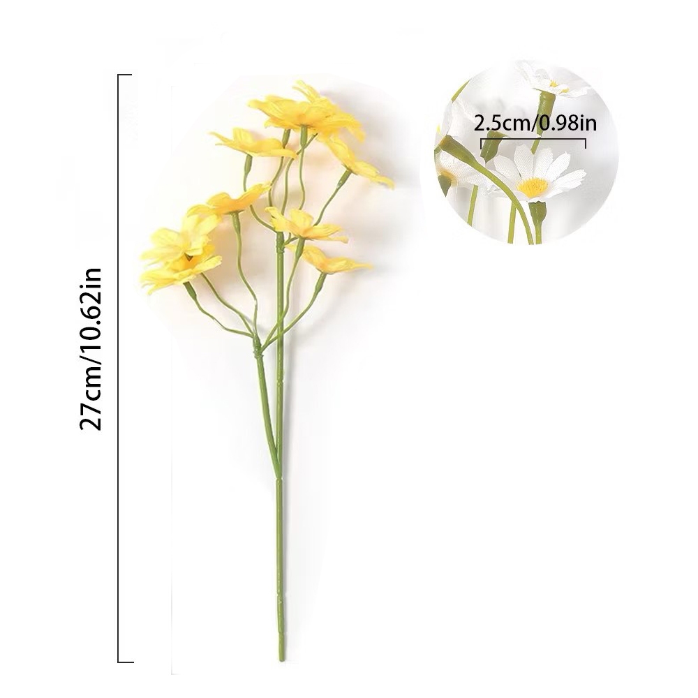 ร้านไทย🌼 ดอกเดซี่ปลอม รุ่นมินิ ก้านสั้น ดอกคาโมมายล์ปลอม Chamomile Daisy ดอกคาโมมายล์ ดอกเดซี่ ดอกไม้ปลอม มินิมอล - รูปที่ 7