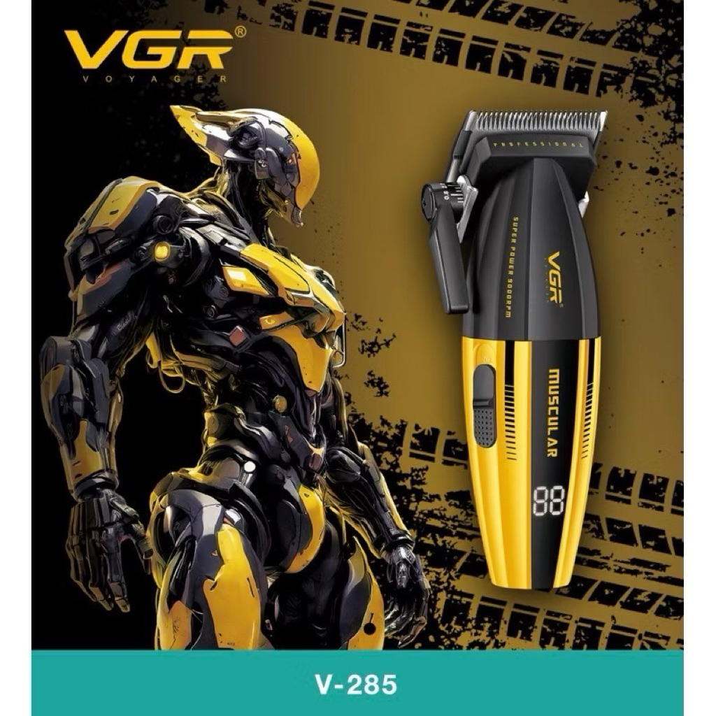 VGR  vgr285  muscular c1 ปัตตาเลี่ยนตัดผมไร้สาย ฟันเซรามิค ปรับสปีดรอบได้2ระดับ ตัวเครื่องมินิ มีจอบ