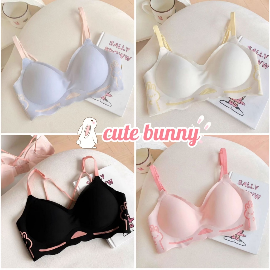 🐇Cute Bunny🐇 ny071 เสื้อชั้นในไร้ตะเข็บน่ารักลายการ์ตูนกระต่าย