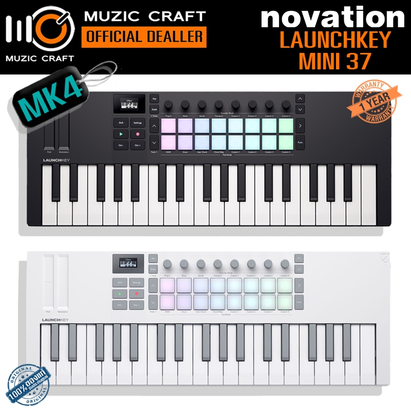 Novation Launchkey Mini 37 MK4 *ของแท้รับประกัน 1ปี* USB MIDI Keyboard Controller, มิดิ คีย์บอร์ด คอ
