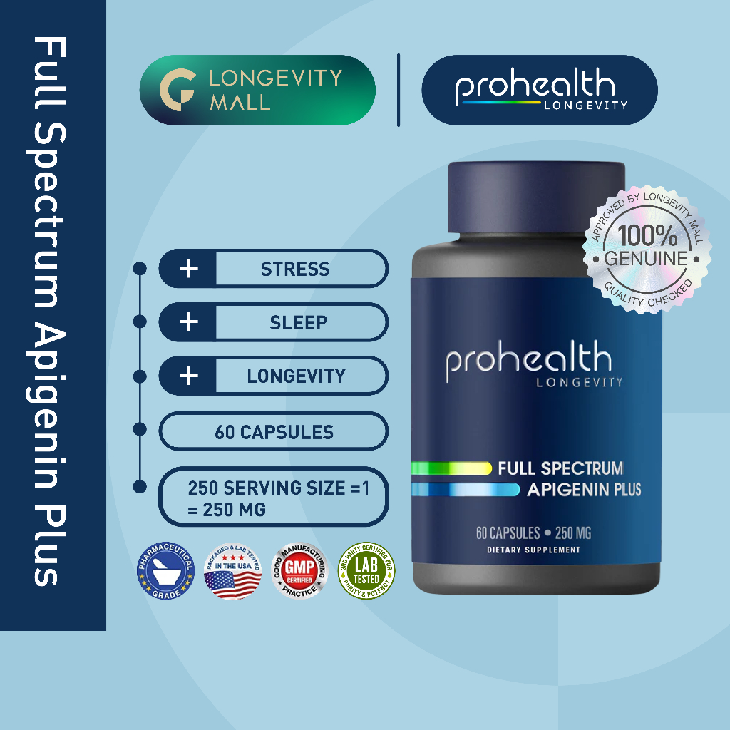 ProHealth Full Spectrum Apigenin Plus - 250 mg.  60 capsules