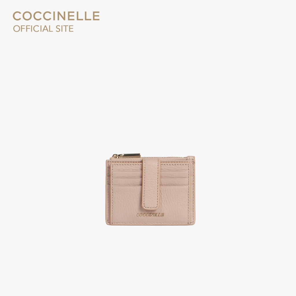 COCCINELLE กระเป๋าใส่บัตรผู้หญิง รุ่น METALLIC CREDIT CARD HOLDER 172701 สี ROSETTE