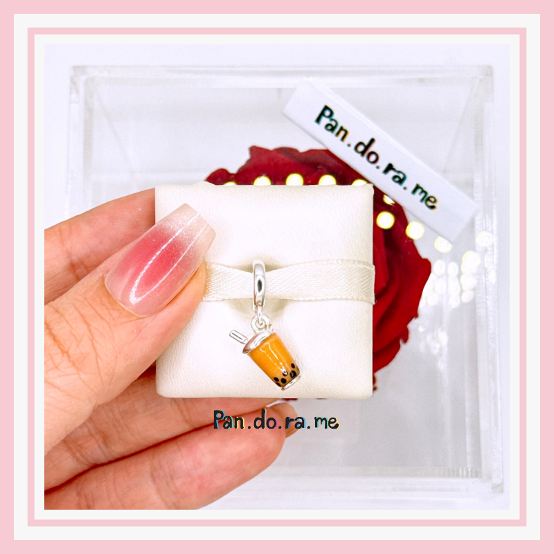 [พร้อมส่ง สินค้าแท้ 💯 ] Murano Glass Bubble Tea Dangle Charm