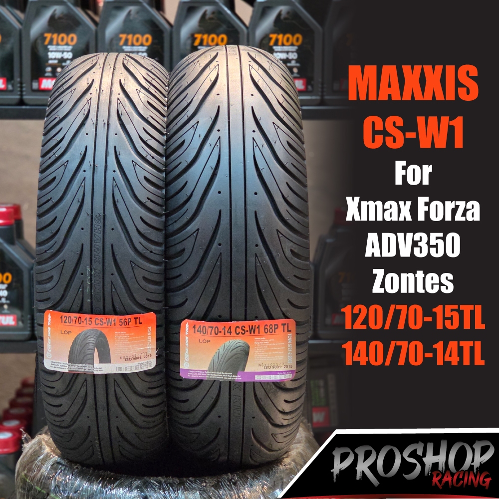 ยาง CSW1 ลายฉลาม นำเข้าโดย maxxis ยี่ห้อ CHENG SHIN สำหรับ  Xmax New Forza 300  Zontes  ADV350  ขอบ 14/15
