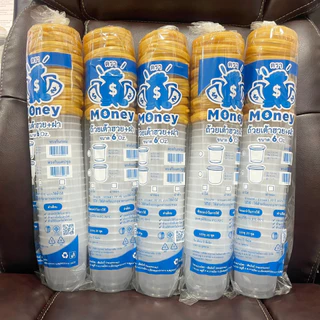 ถ้วยเต้าฮวย 6 ออนซ์ (100 ชุด) 5 แถวถ้วยพร้อมฝาฉีก ถ้วยแคปซูล ถ้วยหนา ฝาฉีกง่าย