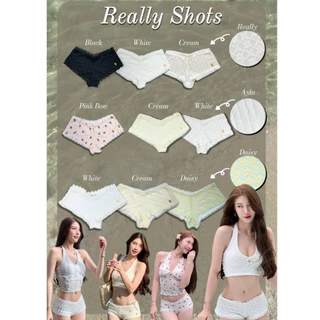Really short 390.- กางเกงขาสั้นลำลอง ดีไซน์สวย เอวต่ำ ผลิตโดยใช้ผ้าลูกไม้ใส่ซับในทั้งตัวอย่างดี ใส่สบาย