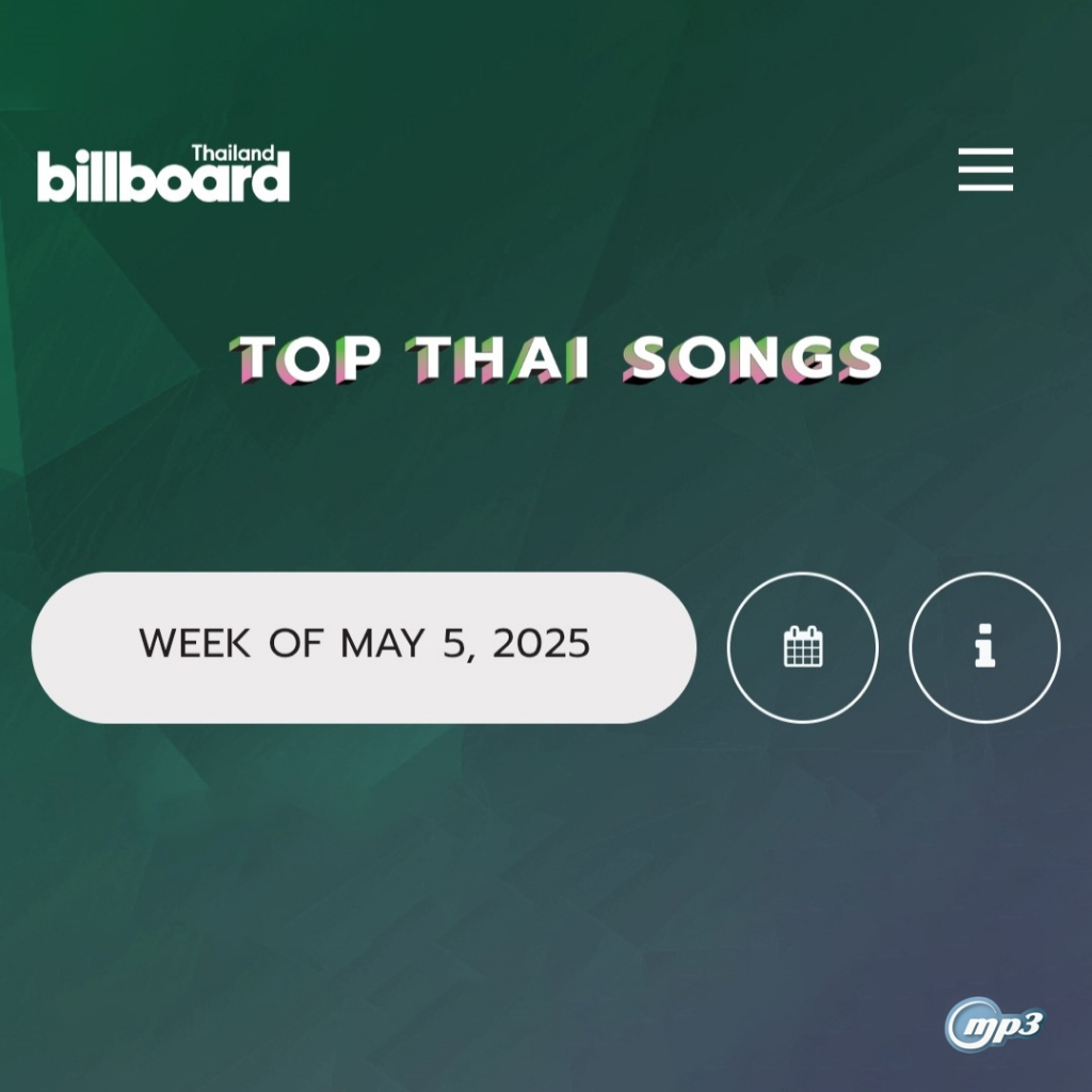[CD/USB] MP3 BillboardTH • TOP 100 THAI SONGS • MAY 5, 2025 [320 kbps] [5 พ.ค.2568]