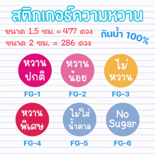 🔥สติกเกอร์กันน้ำ 100%💦 ชุด ระดับความหวาน