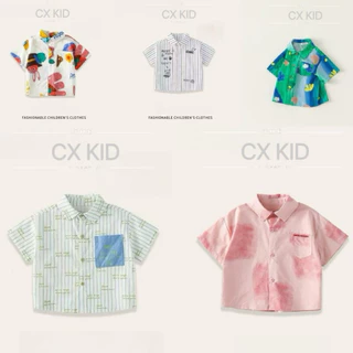 MC095 พร้อมส่ง เสื้อเชิ้ตเด็ก เสื้อแขนสั้นเด็ก ผ้าดี ใส่สบาย เท่และมีสไตล์ สินค้าพร้อมส่ง