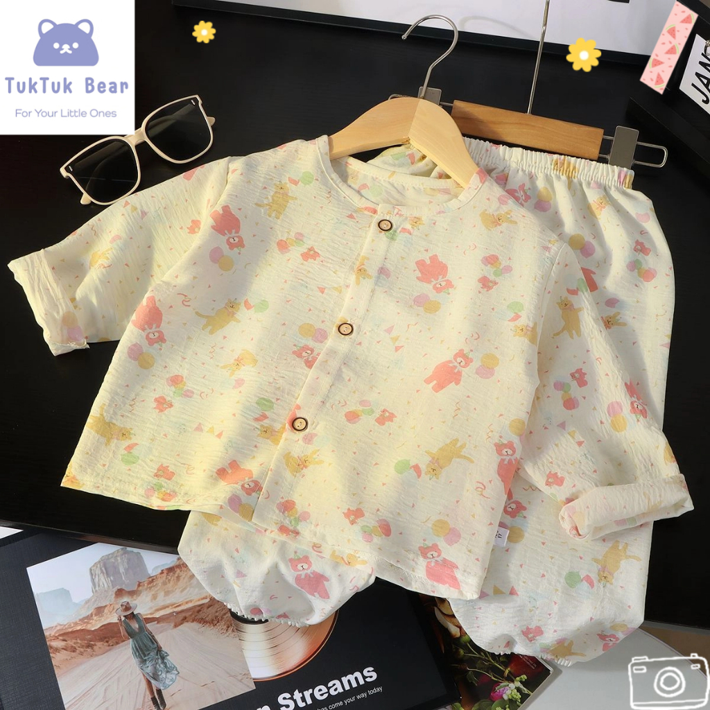 ชุดนอนเด็ก ชุดนอนเด็กลายน่ารัก เนื้อผ้านุ่ม สวมใส่ง่าย ใส่สบายไม่ระคายผิว