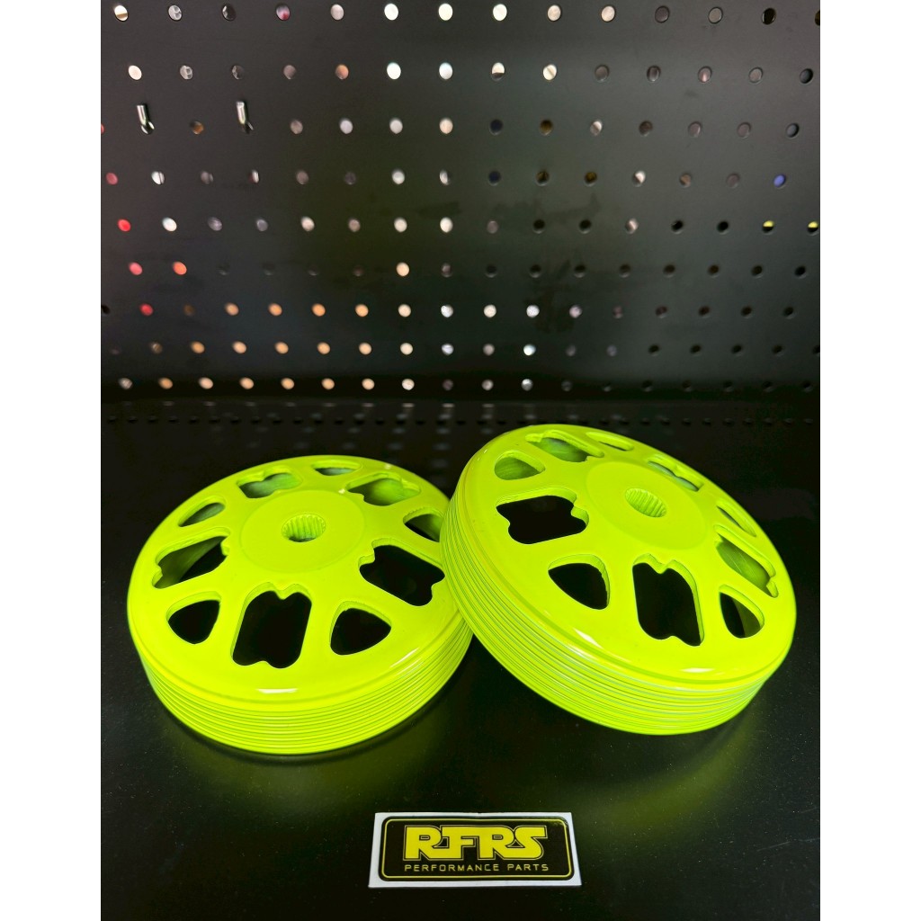 กะโหลกกัดลาย Yamaha Nmax, Aerox  Clutch Bell ร้าน RFRS สีเขียว #กระโหลก