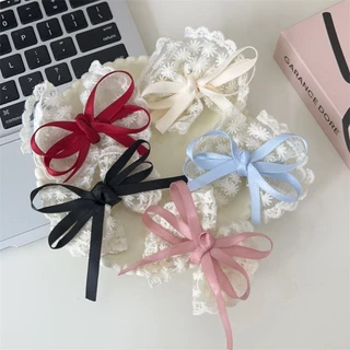 [พร้อมส่งจากไทย] โบว์ติดผม กิ๊บติดผม โบว์ติดผมลายลูกไม้ เครื่องประดับผม