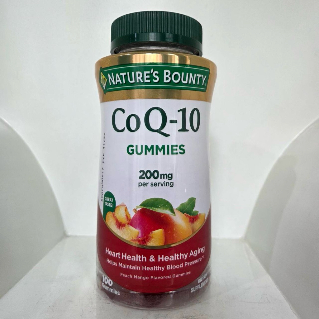 Nature's Bounty Co Q-10 Gummies [Exp.11/2026] Peach Mango Flavored 200 mg 100 Gummies