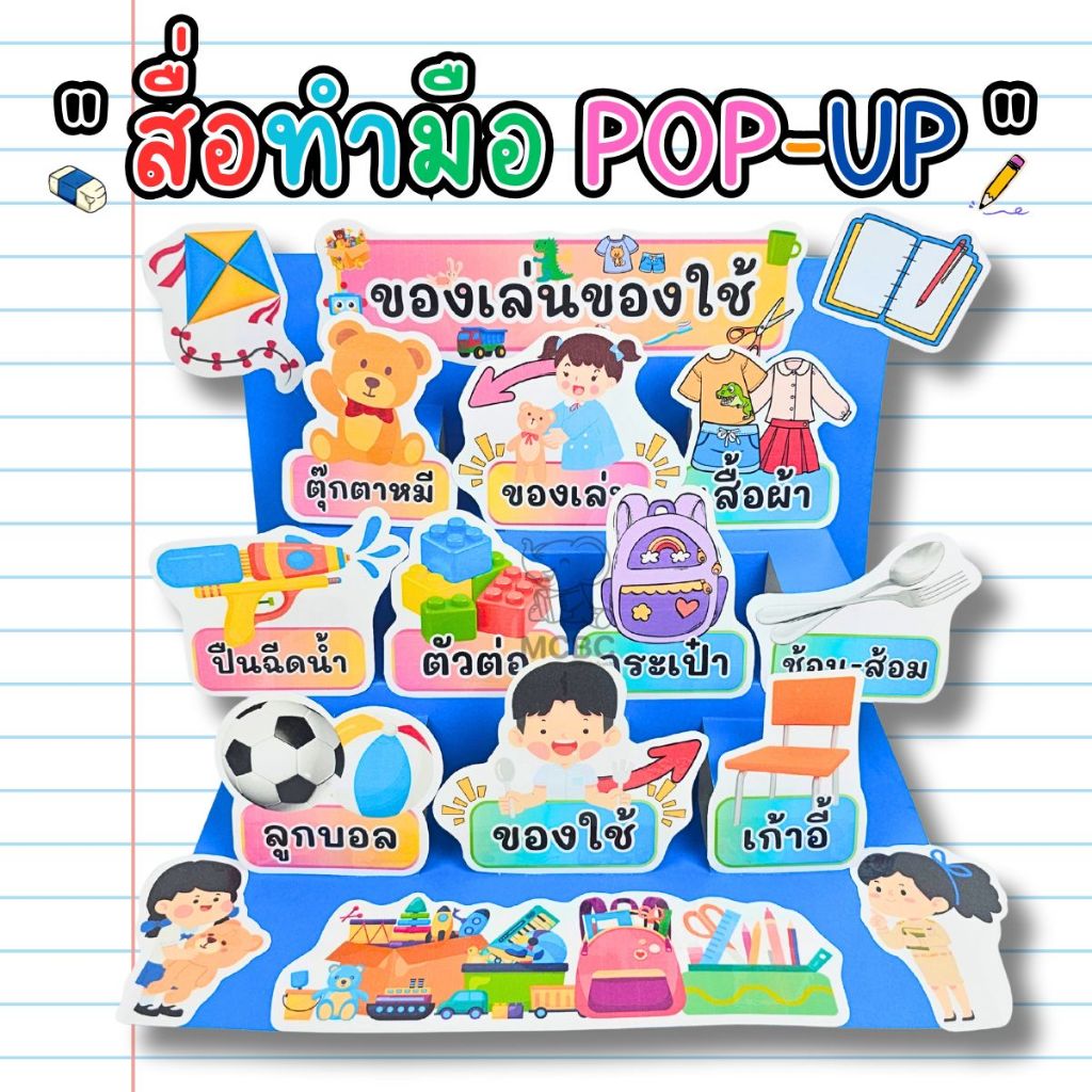 สื่อทำมือ POP UP ของเล่นของใช้ ป๊อปอัพ สื่อการสอน สําเร็จรูป สื่ออนุบาล สื่อนวัตกรรม สื่อปฐมวัย สื่อการเรียน ตามหน่วย