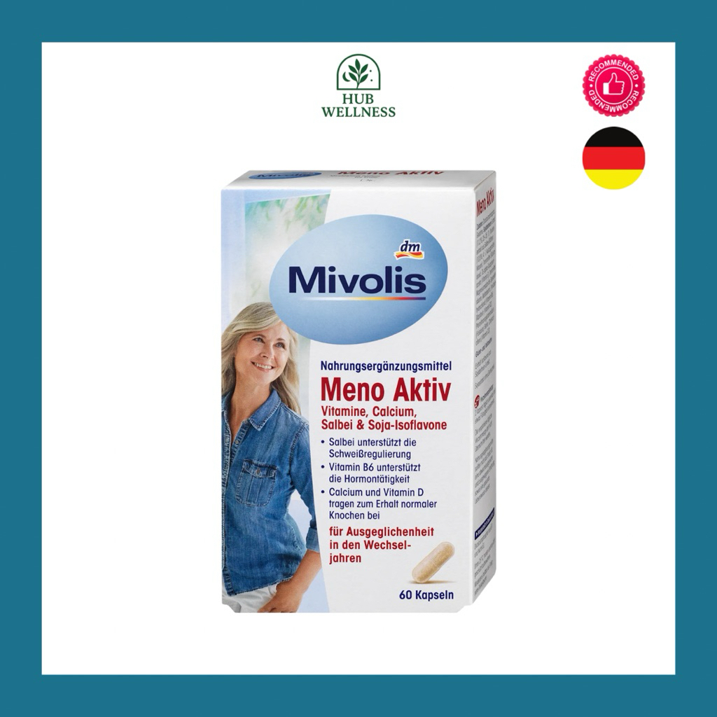 (01/2027‼️) Mivolis Meno Aktiv วิตามินวัยทอง ช่วยปรับสมดุลภายใน 60 เม็ด เยอรมันแท้