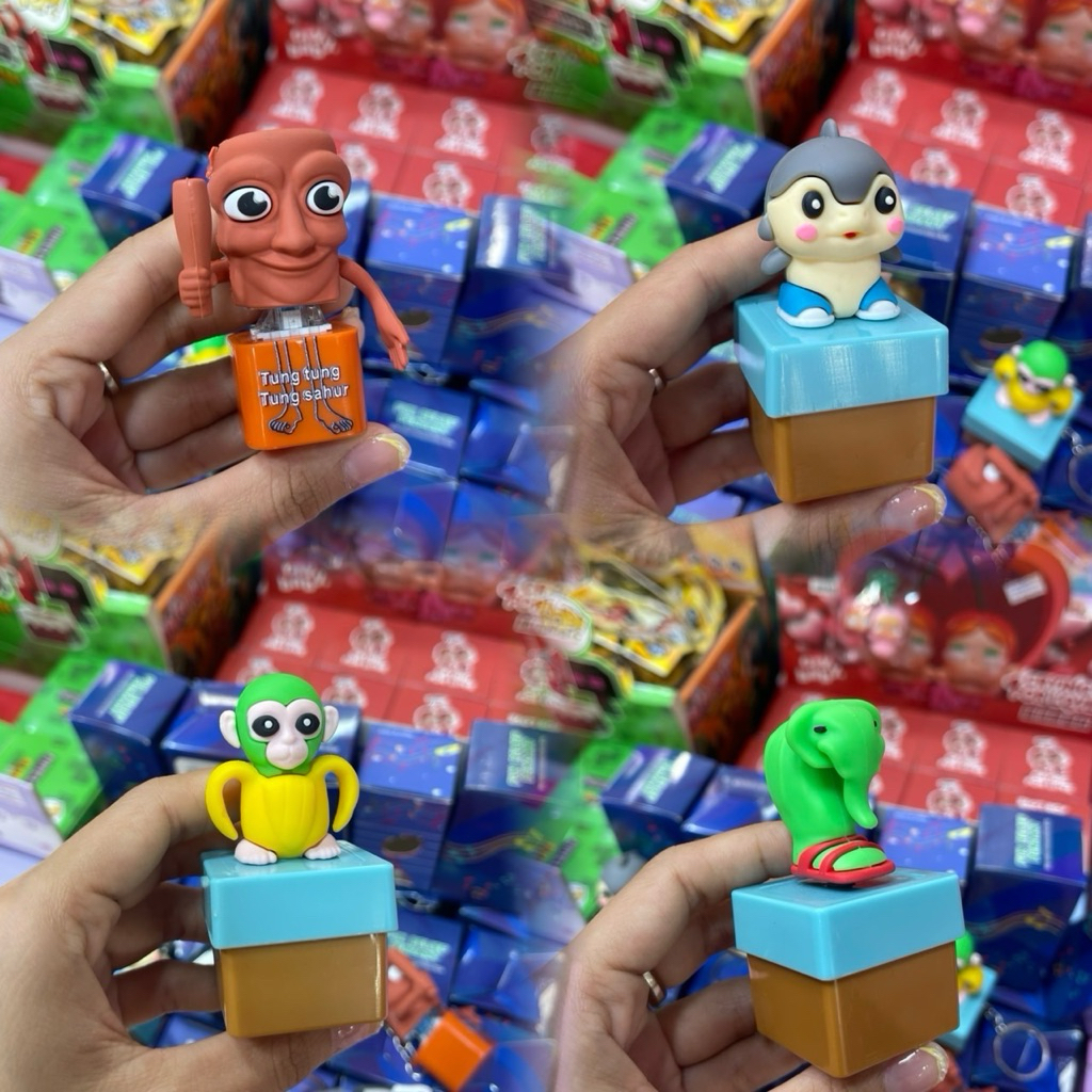 ของเล่นที่มีเสียงTung Tung Sahur 3D พวงกุญแจทุงทุง มีเสียง มีไฟ ห้อยกระเป๋า