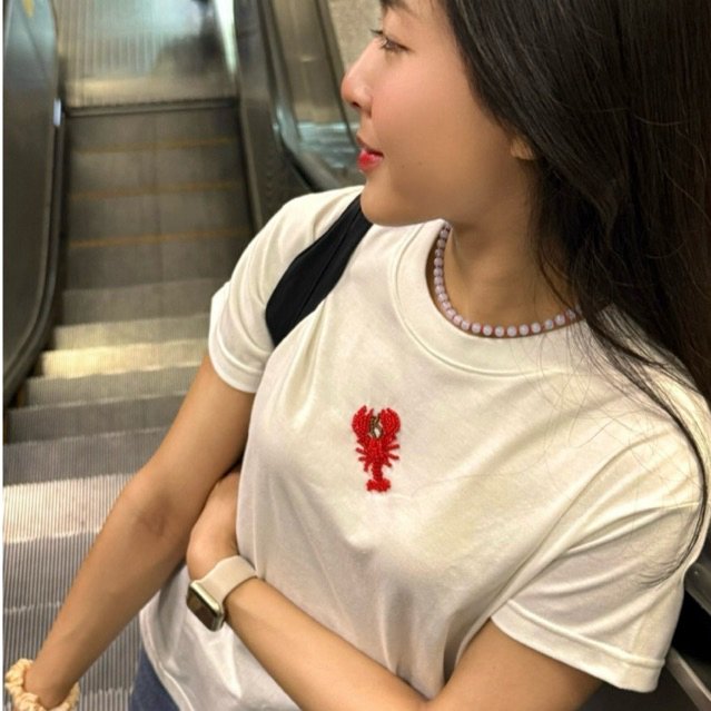 เสื้อ Baby Cropped T-Shirt ปักลาย_เสื้อปักลายลูกปัด(ปักมือ) ราคา ถูกที่สุด ดีลบีเคเค แกลเลอรีภาพที่ 2