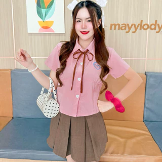 🤎mayylody🤎 Brownies Shirts เสื้อเชิ้ต เสื้อคอปก pantone โทนสีน้ำตาลสุดฮิต สไตล์เกาหลี (อกถึง-36) 🌷🪞🛍️🌸 เสื้อสีน้ำตาล