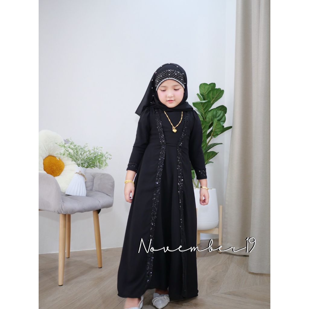 🚛ส่งฟรี+โค้ดลดสุดคุ้ม✅✅2-11 y ชุดเดรสเด็กผู้หญิงมุสลิม ชุดเดรสเด็กผู้หญิงอิสลาม ชีฟองมุก - รูปที่ 2