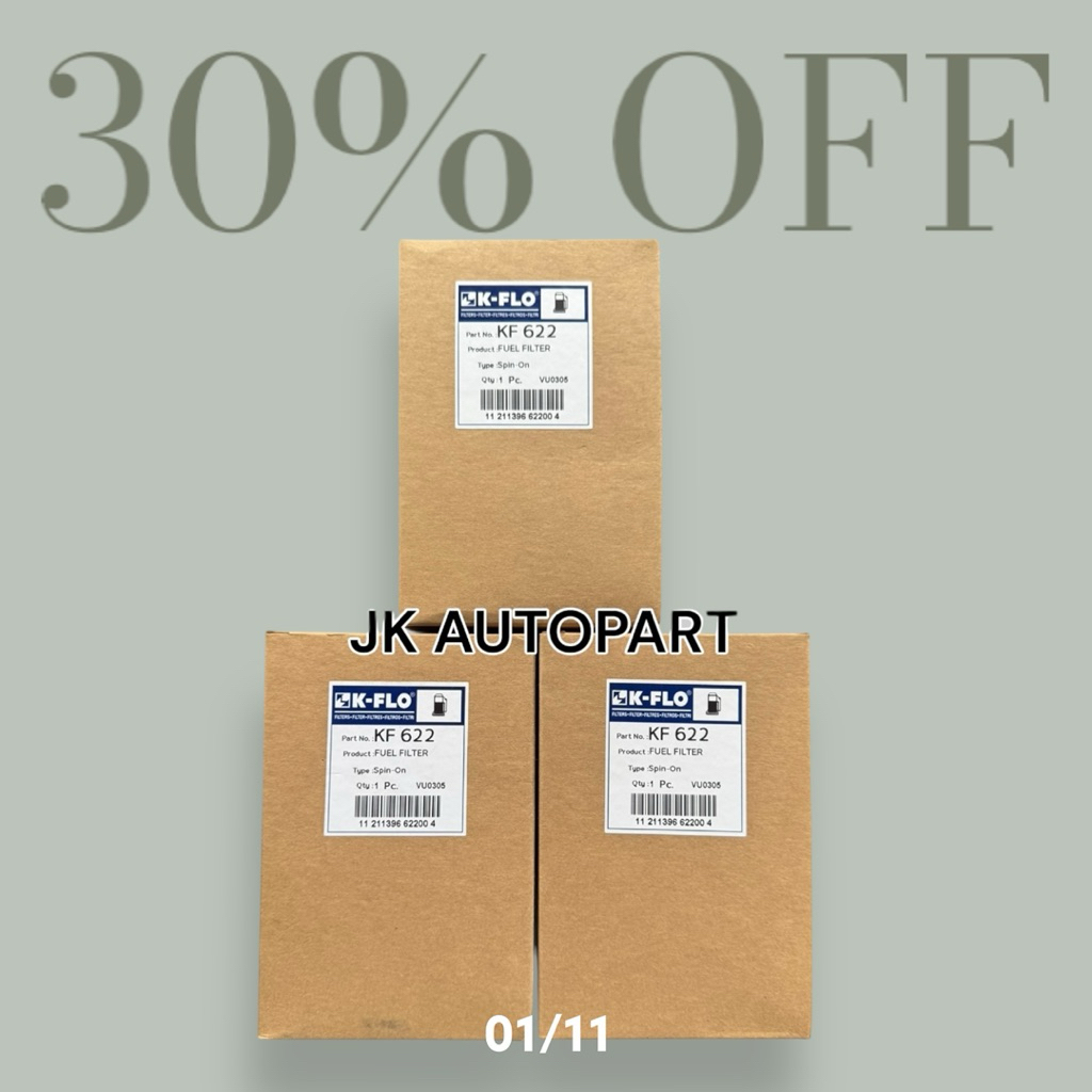 กรองโซล่า KF-622 ยี่ห้อ K-FLO แท้ๆ กรองน้ำมันโซล่ารถยก รถตักจีน BOMAG (KF622) WK940/5 CX0810C กรองน้