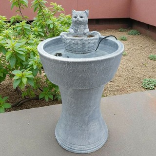 ชุดน้ำพุ ชุดน้ำล้น น้ำพุ รูปปั้นน้องแมวน้องหมาตกแต่งบ้านและส…