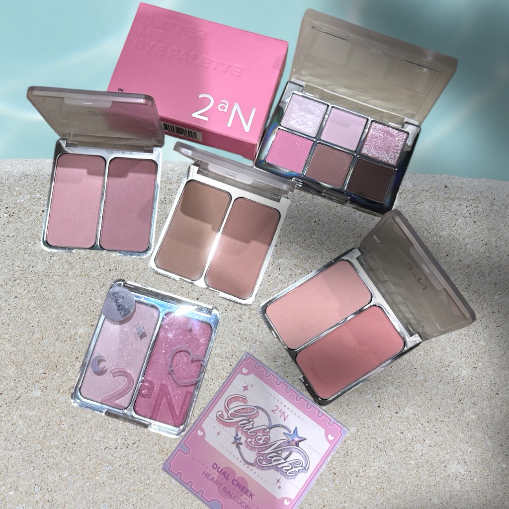 2an eye eyeshadow palette, dual blush palette แท้ สภาพเหมือนใหม่