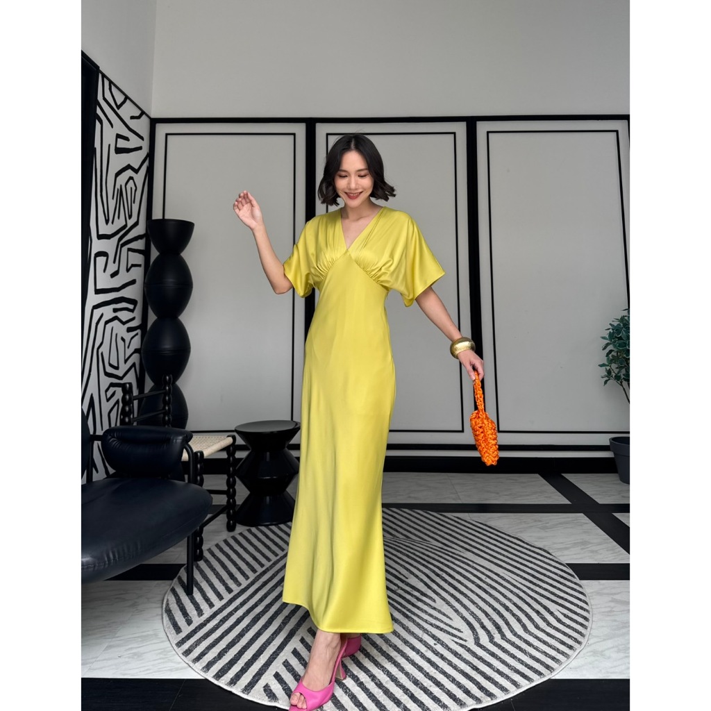 colourblockmatter - Sandra Dress เดรสซาติน เดรสไปงานแต่ง พร้อมส่ง 4 สี