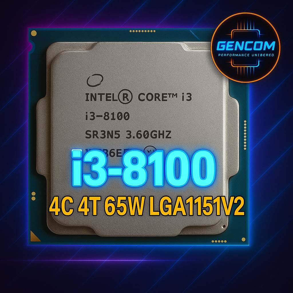 ซีพียู CPU Intel Core i3-8100 4คอ4เทรด LGA 1151v2 ฟรีซิลิโคน1ซอง i3 8100