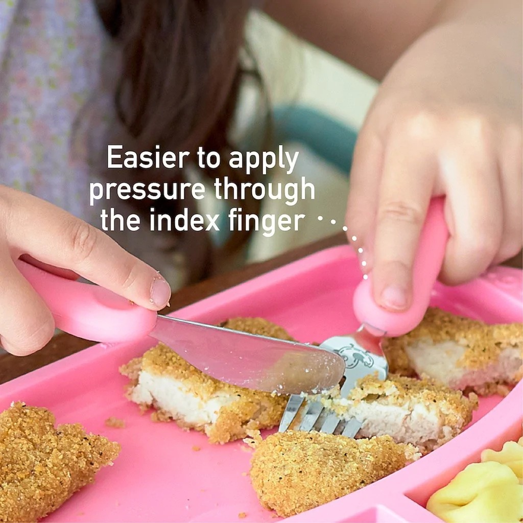 MARCUS & MARCUS ชุดช้อนส้อมมีด ส้อมและมีดปลายมน Easy Grip Cutlery Set (3y+) ราคา ถูกที่สุด ดีลบีเคเค แกลเลอรีภาพที่ 3