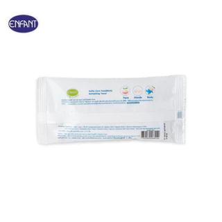 ENFANT (อองฟองต์) Extra Softly Care ผ้าเช็ดทำความสะอาดผิวแบบเย็น สูตรสำหรับเด็ก 6 เดือนขึ้นไป แพ็ค/5ห่อ 1ผืน/ห่อ