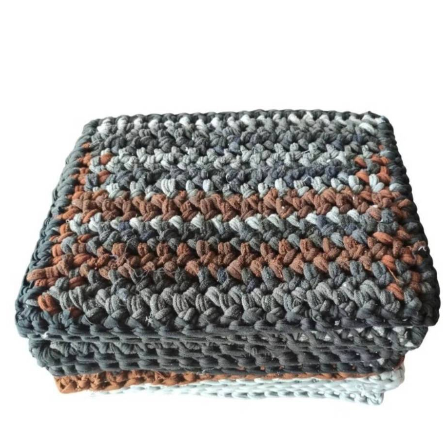 พรมเช็ดเท้าถักมือ หนา นุ่ม ซับน้ำดี ยาว40 กว้าง 30 เซน