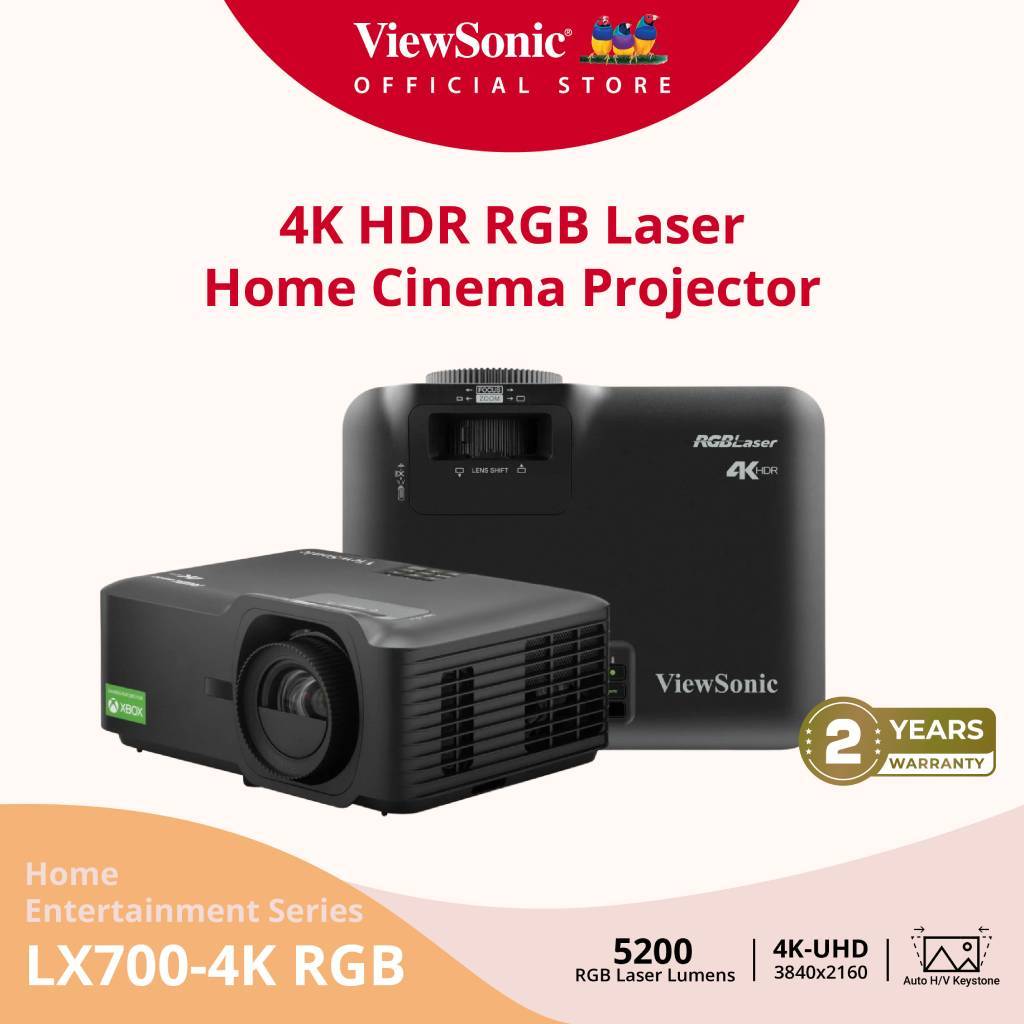 ViewSonic LX700-4K RGB  4K HDR RGB Laser Home Cinema Projector (โปรเจคเตอร์)