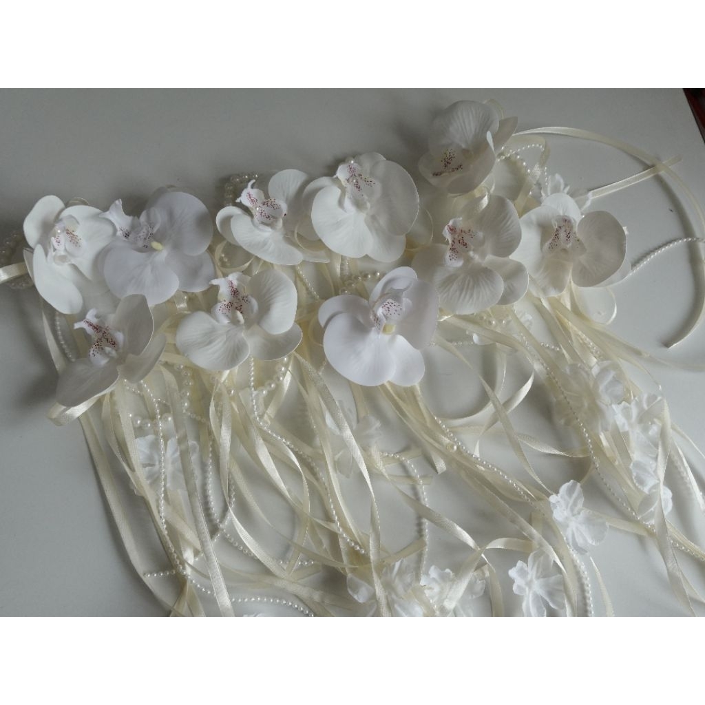 •Memoryofflower•ข้อมือเพื่อนเจ้าสาวwhite orchid grace