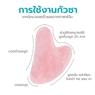 Simple Healthcare กัวซา กัวซาหิน โรสควอตซ์ สำหรับนวดหน้าและร่างกาย ใช้งานง่าย บำบัดผิวและกระตุ้นการไหลเวียน