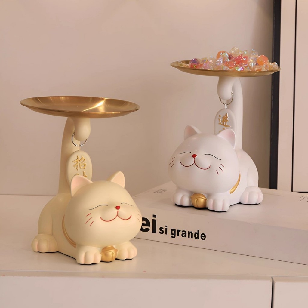 ⭐ ตกแต่งบ้าน ⭐ เรียกความมั่งคั่งแมวสร้างสรรค์เครื่องประดับโต๊ะ, ร้านค้า, ห้องนั่งเล่น, ที่เก็บกุญแจ, ของขวัญขึ้นบ้านใหม่