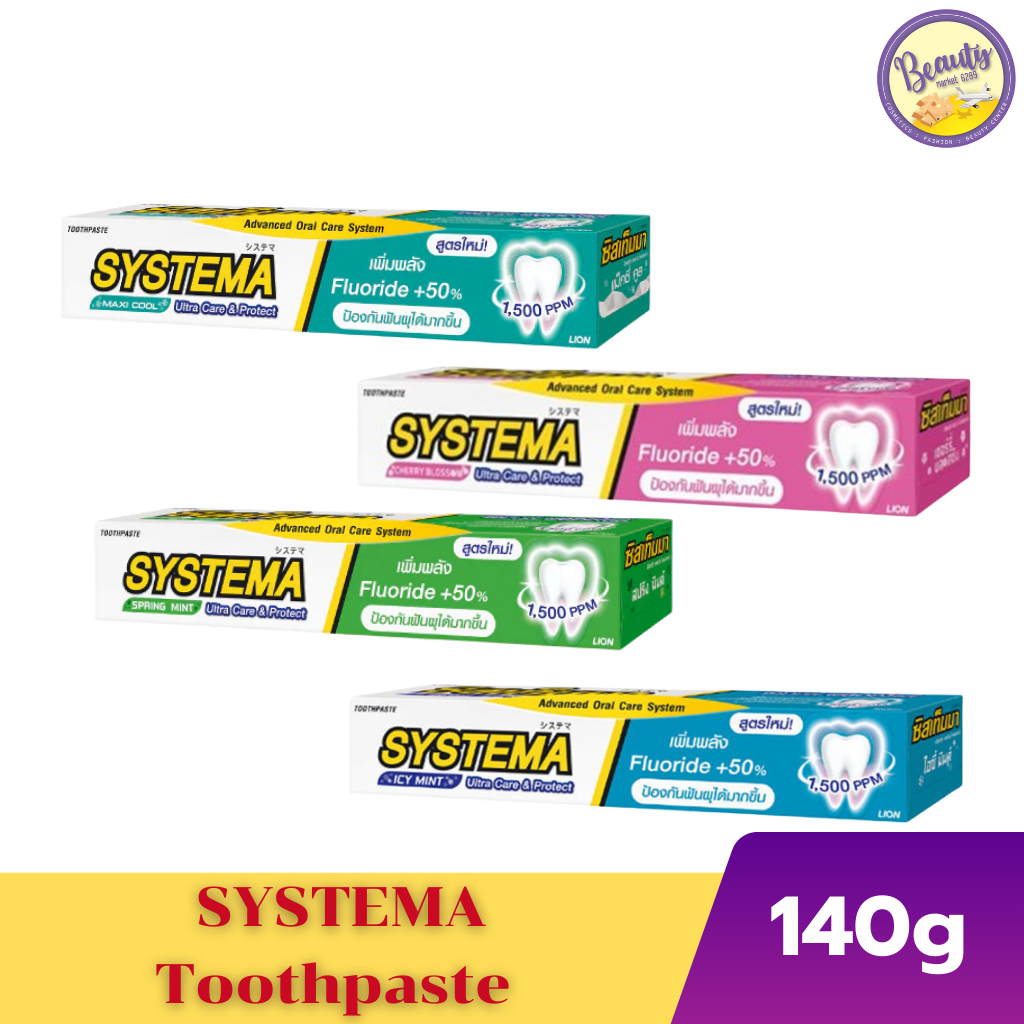 SYSTEMA Toothpaste 140g.ซิสเท็มมา ยาสีฟัน สูตรไอซ์ซี่มิ้นท์ 140 กรัม. 1ชิ้น