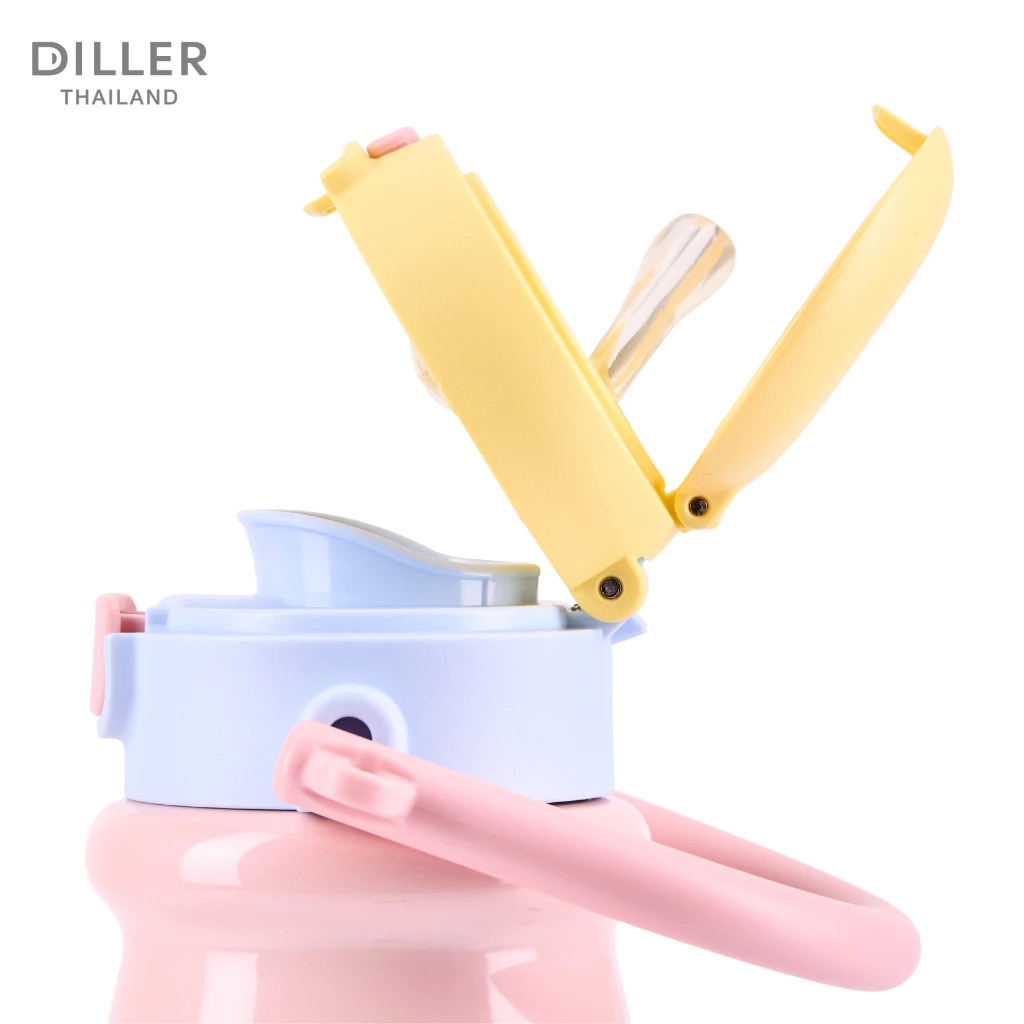 Diller Thailand Thermo Flask 520ml. (MLH9327) กระติกเก็บความร้อน-เย็น ฝาปิด 2in1 พร้อมหูหิ้วและสาย พร้อมส่งจากกทม. thumbnail 5