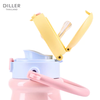 Diller Thailand Thermo Flask 520ml. (MLH9327) กระติกเก็บความร้อน-เย็น ฝาปิด 2in1 พร้อมหูหิ้วและสาย พร้อมส่งจากกทม.