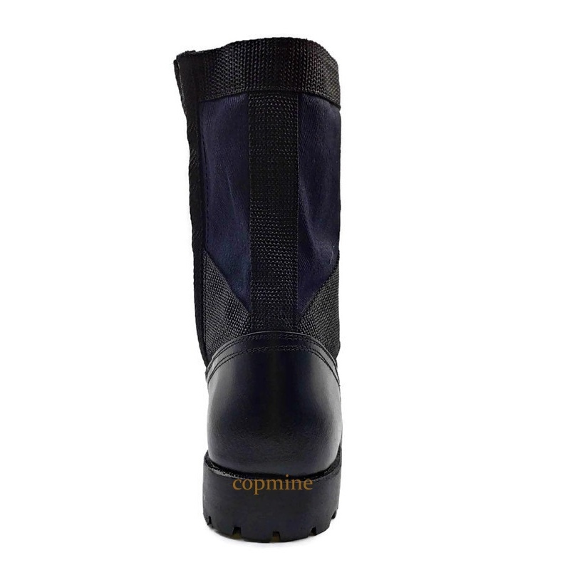 รองเท้าจังเกิ้ล หนังวัวแท้ มีซิปข้าง สำหรับทหาร นักเรียน รด Original Handmade ยี่ห้อ Copmine สีดำ - รูปที่ 3