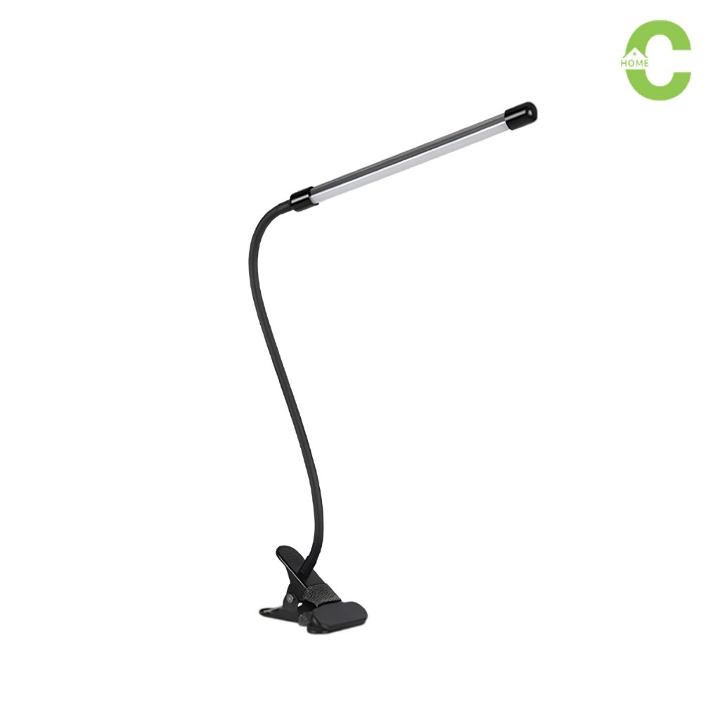 HOMEC โคมไฟหนีบโต๊ะ โคมไฟหนีบหัวเตียง clip lamp หมุนได้ 360องศา สวิตช์ควบคุม ปรับได้อุณหภูมิแสงได้ 3 สี ใช้งานสะดวก